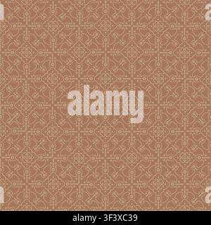 Vintage Floral Damask Geometric Grid Stock Vector