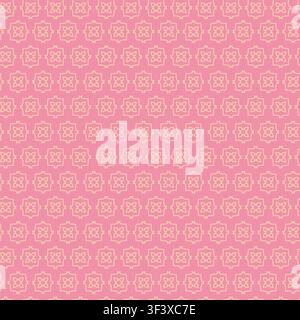 Pink Delicate Folk Medallion Motif Stock Vector