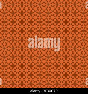 Orange Brown Retro Symmetrical Curves Stock Vector