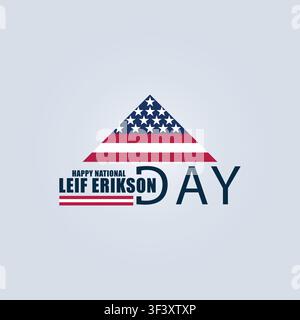 Leif Erikson Day Embracing Viking Heritage on October 9 Stock Vector