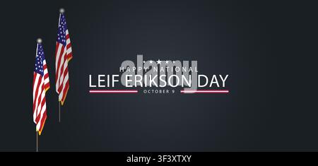 Leif Erikson Day Embracing Viking Heritage on October 9 Stock Vector