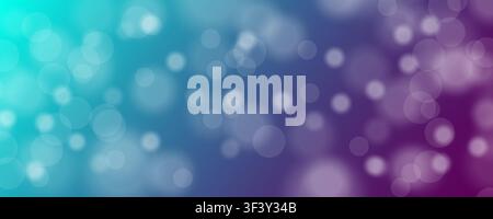 Abstract glowing bokeh lights blurred background. Bright defocused glowing lights effect. Multicolored blue and purple garland party lights. Christmas Stock Vector