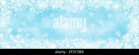 Frozen ice snowfall swirl snow effect overlay. Navy transparent winter snowstorm sky mesh gradient. Magic dust particles. Christmas and New year spotl Stock Vector