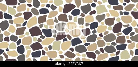 Italian style stone seamless texture. Tile pavement pattern. Rocky floor background. Old rock wall. Vector illustration Stock Vector