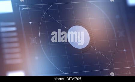 Tracking system screen displaying facial recognition and surveillance data analysis Stock Photo