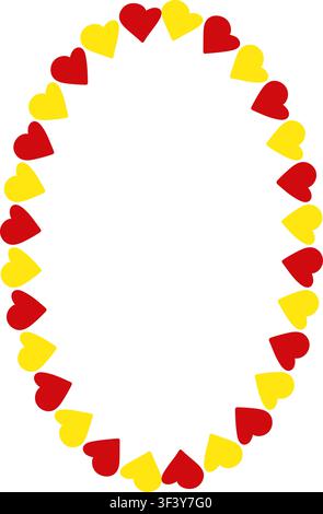 Heart frame vector illustration. Doodle elements. Decorative heart oval frame design, Baby shower Stock Vector