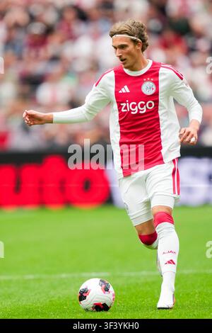 AMSTERDAM, NETHERLANDS - JULY 26: Mika Godts of AFC Ajax during the