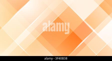 Abstract geometric background with soft orange and cream tones, featuring overlapping diagonal planes and subtle gradients for a modern, warm feel. Stock Vector