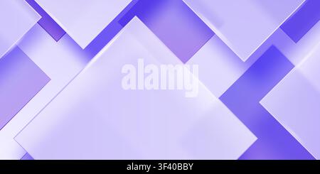 Abstract geometric composition featuring overlapping, translucent planes in shades of lavender and violet, creating a modern, layered, and dynamic vis Stock Vector