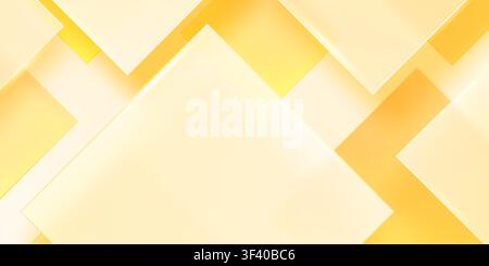 Abstract geometric background with overlapping warm yellow and cream-colored planes creating a modern, dynamic, and luminous composition. Stock Vector