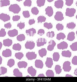 Seamless vector patten with minimalist leopard print. Light background with dark brown spots , clean two-color animal print design. Mdern, graphic Stock Vector