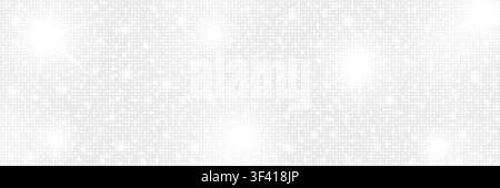 Silver champagne glitter gradient background. Squares shiny disco retro luxury subtle texture. Sparkling dust vintage glossy bg. Vector illustration Stock Vector