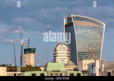 End of another day in the summer in the City of London at sunset Stock Photo