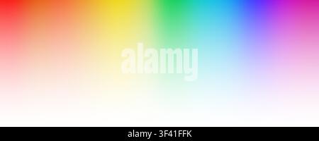 Rainbow RGB gradient white transparebt background. Sun light ultraviolet spectrum. Dynamic abstract with with blurred bright rainbow gradient curve. V Stock Vector