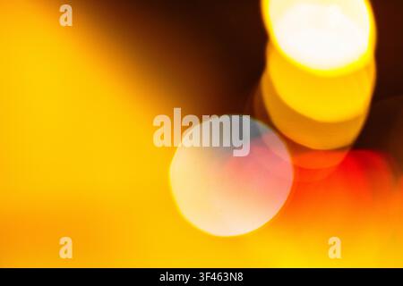 Blurred headlights and tail lights at night Stock Photo