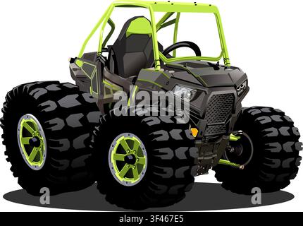 Vector Cartoon Buggy. Available EPS-10 vector format separated by groups and layers for easy edit Stock Vector