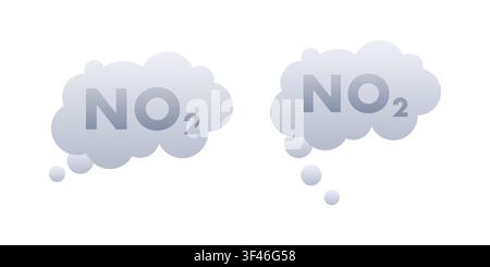 Nitrogen dioxide NO2 pollution cloud emissions concept Stock Vector