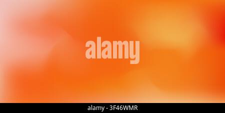 Gradient abstract fluid background, orange and blue color. Autumn warm red orange brown gradient background. Template colored blurred gradation Stock Vector