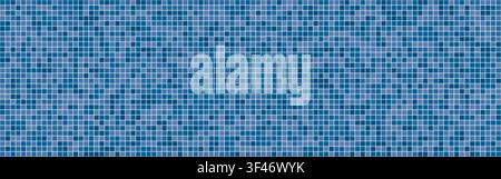 Abstract pixel mosaic background, gradient squares and tiles in blue hues with, geometric texture. Vector illustration bg Stock Vector