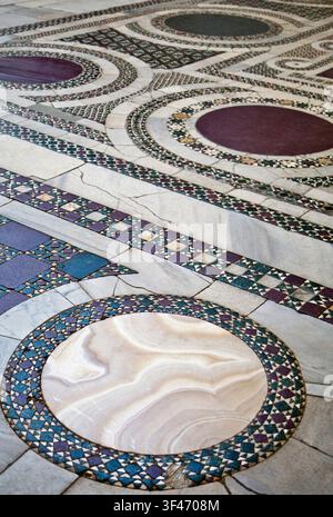 Italy, Salerno, the San Matteo Cathedral, detail of the floor decorated with mosaic Stock Photo