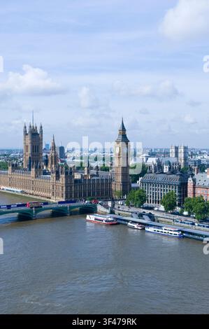 London, wiew of the city center from the 'British Airways London Eye' Stock Photo