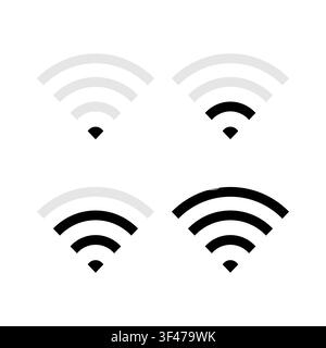 Wifi signal vector icon pictogram network line. Wifi logo radio connect mobile sign Stock Vector