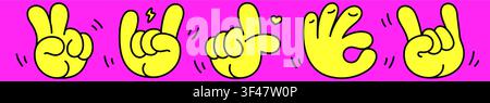 Rock. Hand sign. Gesture fingers Stock Vector