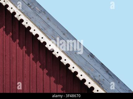 Roof detaIl of traditional wooden house, abstract architecture background Stock Photo