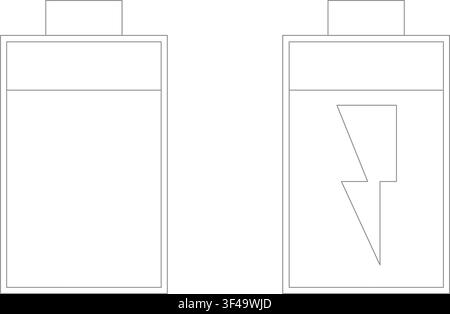 rectangle battery icons Stock Vector
