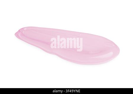 Smear of pink cosmetic gel isolated on white Stock Photo