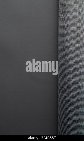 Blue and Gray Fabric Texture Background with Vertical Lines Stock Photo