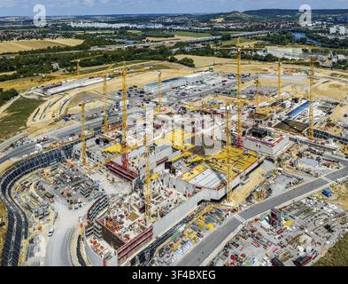 Artificial Intelligence Innovation Park (IPAI) in Heilbronn. Construction site. The IPAI campus will eventually cover an area equivalent to 42 footbal Stock Photo