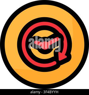 History icon symbolizing activity log, timeline, recent actions, time tracking, workflow history, and application records for digital interface projec Stock Vector