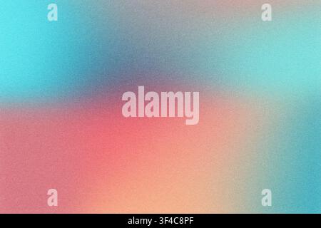 Soft colorful gradient with noise and teal, pink and orange tones Stock Photo