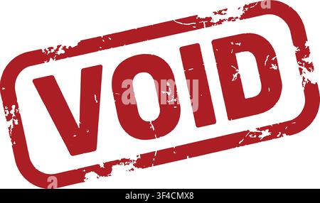 Void Red Grunge Rubber Stamp Stock Vector