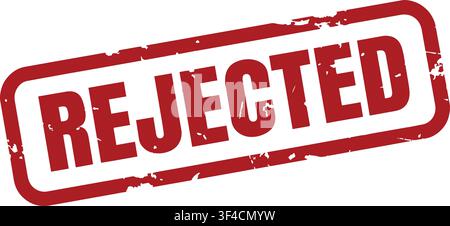 Rejected Red Grunge Rubber Stamp Stock Vector