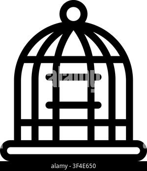 Bird Cage Icon, Birdcage, Aviary, Pet, Animal, Wildlife Stock Vector