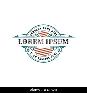 Ornament Vignette Pattern Border For Cafe Beverage Fashion Barbershop Stock Vector