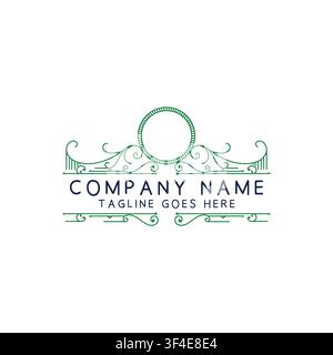 Ornament Vignette Pattern Border For Cafe Beverage Fashion Barbershop Stock Vector