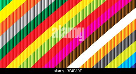 Abstract background featuring a vibrant pattern of colorful diagonal lines creating a dynamic visual effect Stock Vector