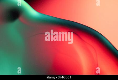 Abstract colorful liquid mixing in fluid art creating a vibrant macro background Stock Photo