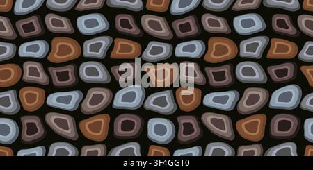 Colored mosaic stone tile seamless pattern. Paving floor or ground background. Zen doodle style. Vector illustration Stock Vector