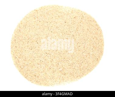 Sand circle isolated on white background Stock Photo