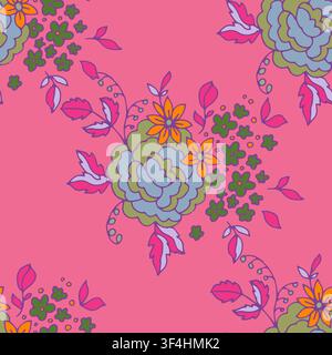 Funky Pop Art Floral Motif Stock Vector
