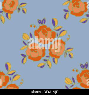 Funky Pop Art Rose Motif Stock Vector