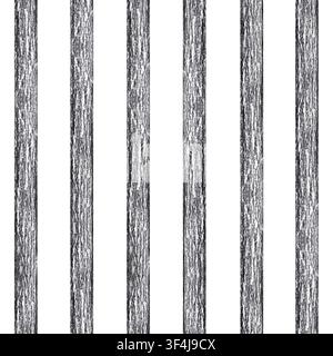 Vintage ribbon stripe seamless pattern. Hand drawn black charcoal vertical line texture illustration background. Realistic detailed monochrome sketch Stock Photo