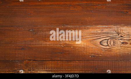 Warm Brown Wooden Plank Background Stock Photo