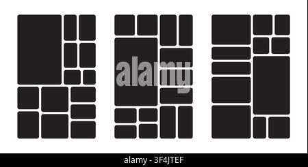Abstract Block Layout on White Background Stock Vector