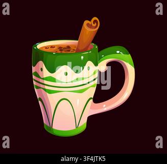 Mexican drink or Champurrado chocolate beverage Stock Vector