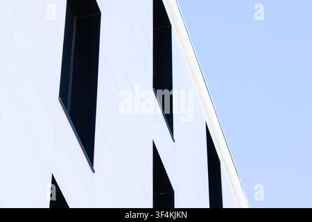 abstract background of a modern building facade with copy space Stock Photo